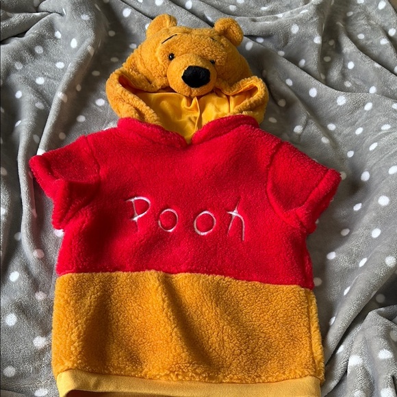 Disney Other - Disney Pooh Bear Red and Yellow Hoodie